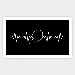 Table Tennis Heartbeat - Ping Pong Enthusiast Sticker